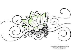 lotus flower tattoo…without the extra scrolling