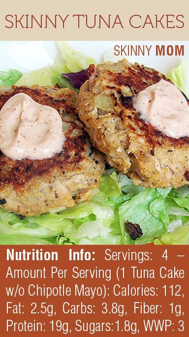 LOVING this recipe for Skinny Tuna Cakes! So light but filling at 112 calories p