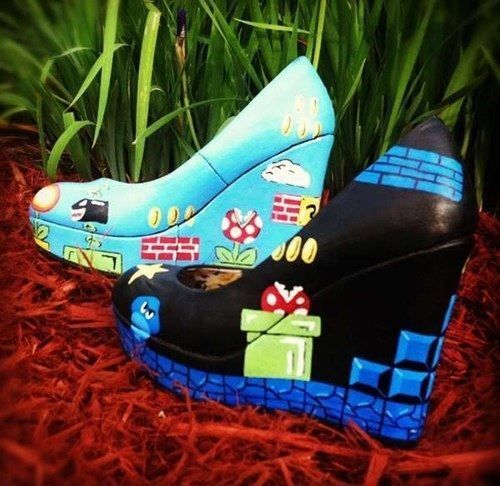 Mario Wedges! I would probably wear these all the time….