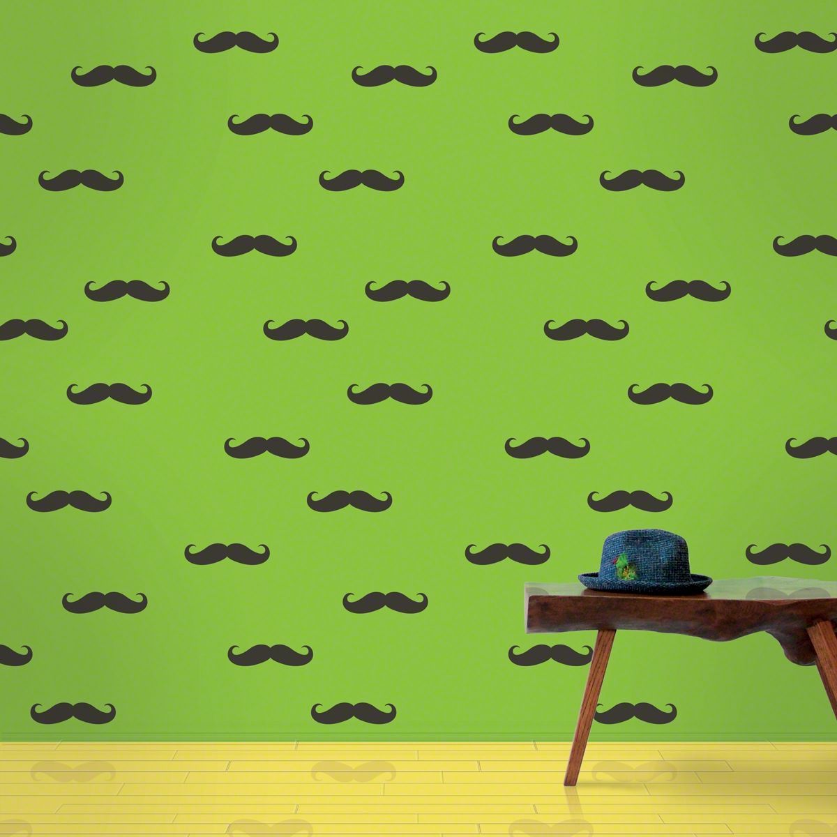 Mustache Removable Kids Wallpaper