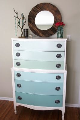 Nature Inspired Handcrafted Jewelry: OMBRE Painted Dresser Tutorial – How to Ref