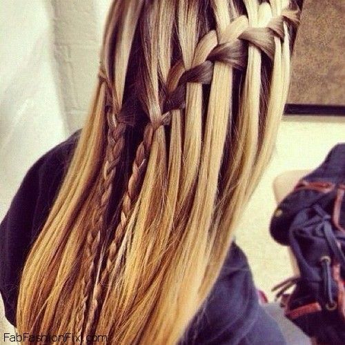 Next thing Im learning how to do is waterfall braid!