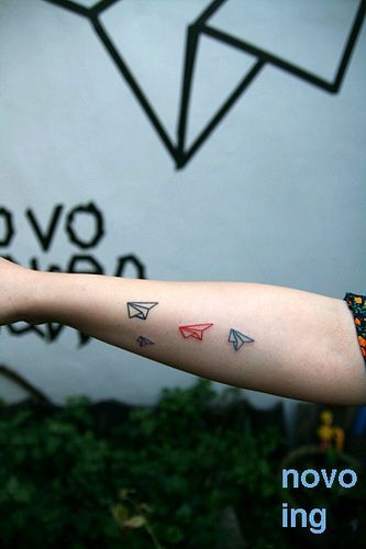 paper plane tattoo #tattoo #ink #tattoos