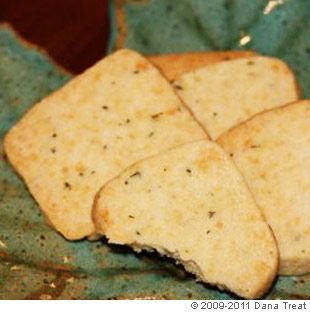 Parmesan and Thyme Crackers- We here in the States are used to having almost an