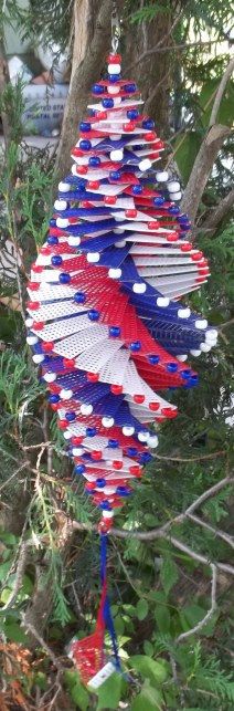 Patriotic Plastic canvas Whirligig wind spinner by TheGiftMarket, $18.00