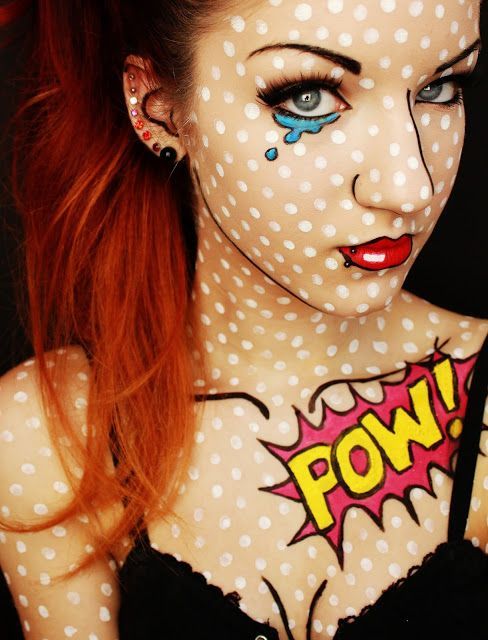 Perfect Comic-Makeup by Svea – awesome idea for a comic book party dress up