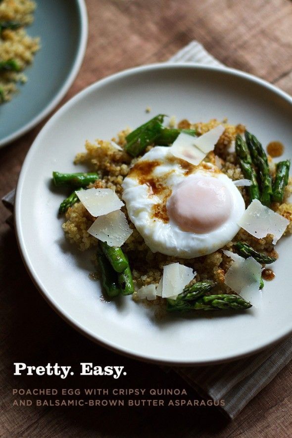 Poached Egg Quinoa Asparagus Recipe