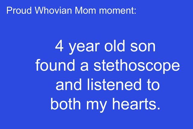 Proud Whovian Mom Moment…and the children of time!