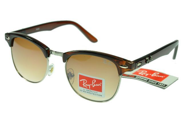 Ray-Ban Clubmaster 95005 Deep Brown Frame Tawny Lens RB1329