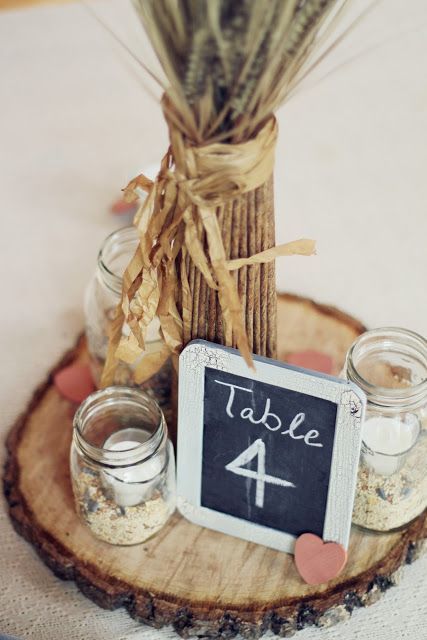 #Rustic Country Wedding Centerpiece… Wedding ideas for brides, grooms, parents