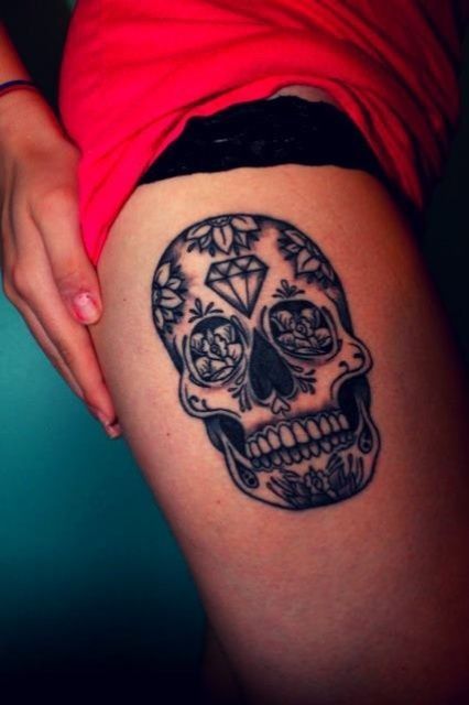 Skull Tattoos For Girls….have a skull obsession at the moment