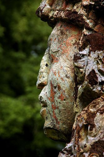 Statue at the Mayan ruins in Copan, Honduras