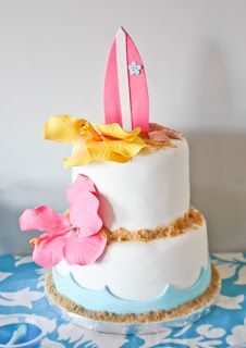 super cute sufer girls cake by Candy and Cake
