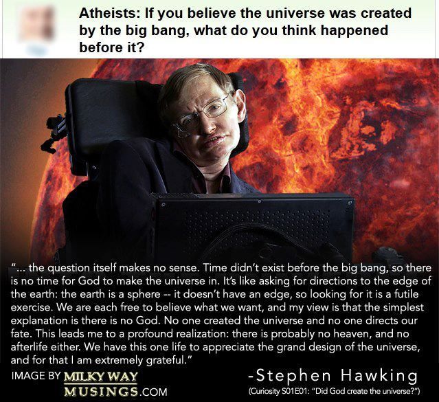 The profundity of Stephen Hawking.