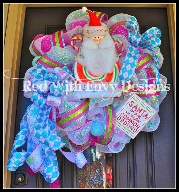 Whimsical Christmas Wreath Christmas Wreath by RedWithEnvyDesigns, $130.00