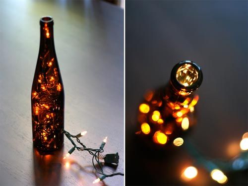 FAIRY PARTY -   Wine bottle crafts with lights