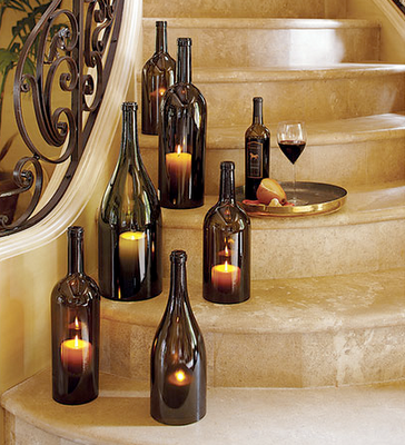 Wine bottle crafts with lights