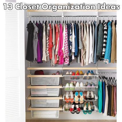 13 closet organization ideas #organizing