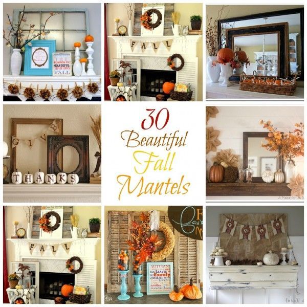 30 Beautiful Fall Mantels  #fall