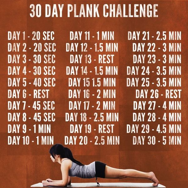 30 day plank challenge……