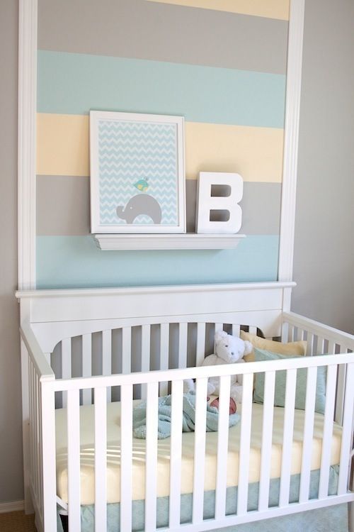 A break from the traditional primary color scheme for baby boys, were fans of th