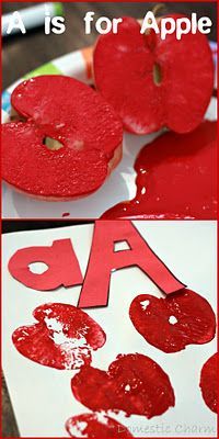 A is for Apple Kids Craft: Apple stamping