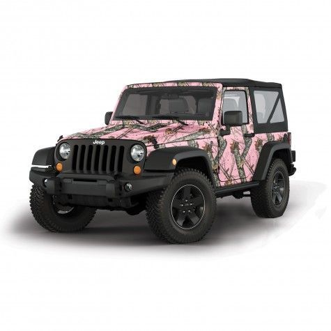 AMAZING…. LOVE jeep wrangler.. PINK mossy oak pink camo.. 3 Pink car, pink con