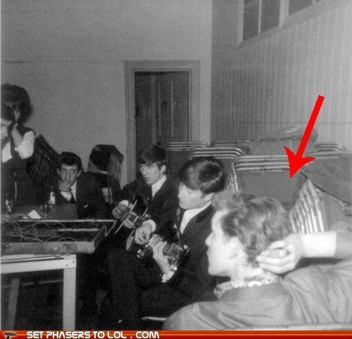 An old picture of a Beatles jam session contains a man who looks almost exactly