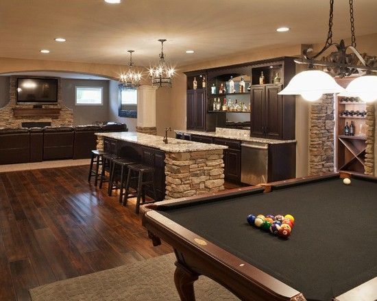 Basement. No dream home is complete without a game room and bar!!! Pool table wo
