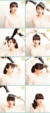 Blow Drying Heavy Bangs. This is what I was missing when I had bangs