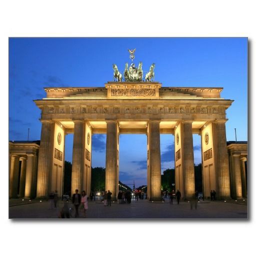 Brandenburg Gate at evening, Berlin, Germany