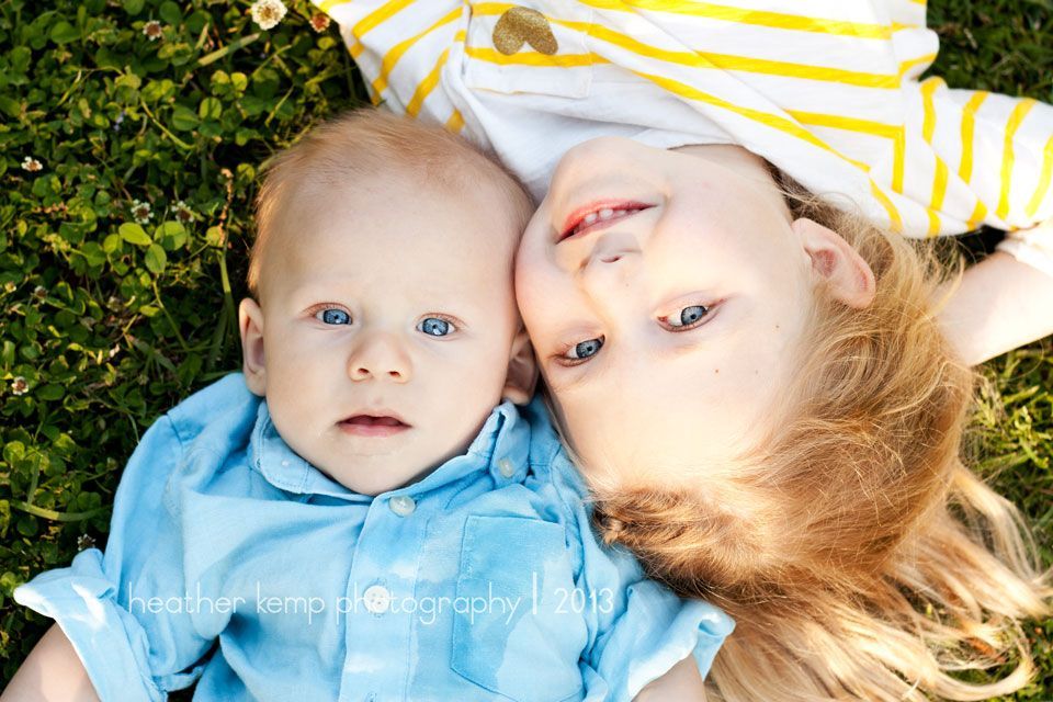 brother and sister. 6 month old photo shoot