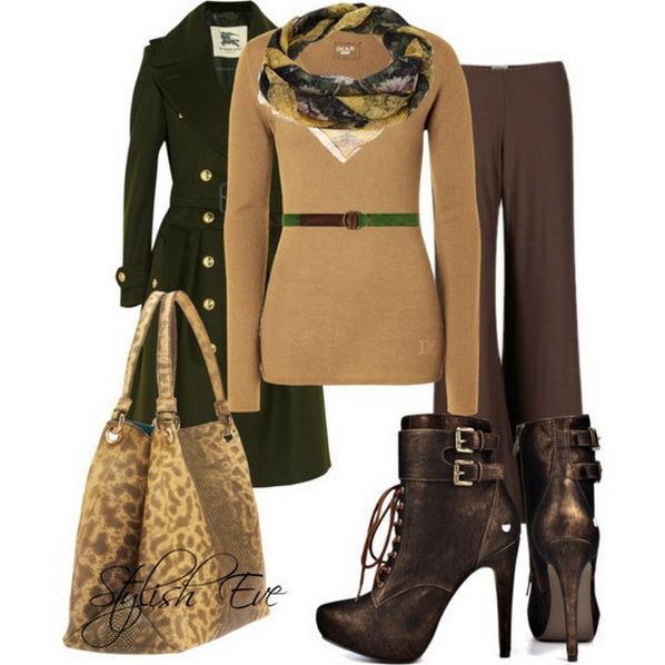 Brown Winter 2013 Outfits for Women by Stylish Eve