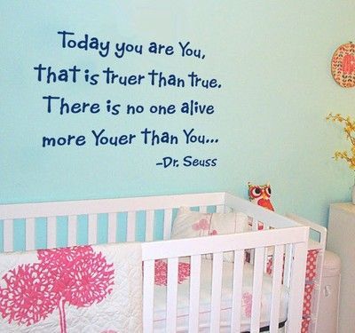 Children Quote Wall Decal – Dr. Seuss Quote – Nursery Kids Vinyl Wall Decal on e
