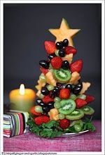 Christmas Fruit Tree!  *Instead of using a styrofoam cone to build the shape of