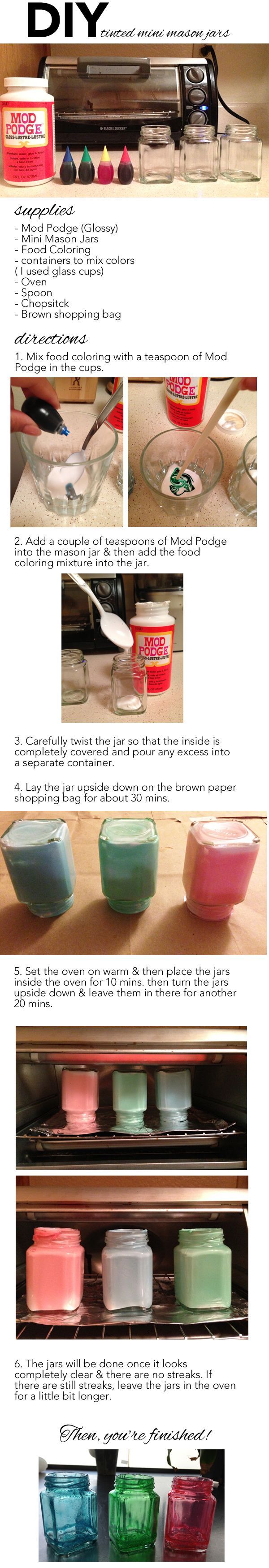 Cute idea for Mason jar vases!!! They come out with the color so you can see thr