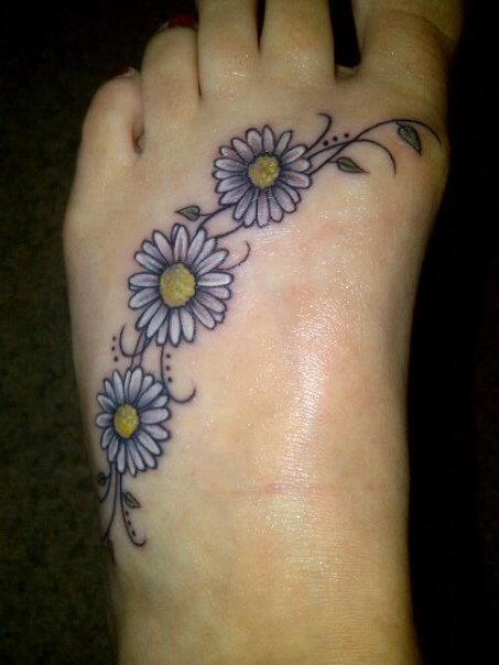 Daisy Tattoo — looking for one for around my wrist.  I like this.