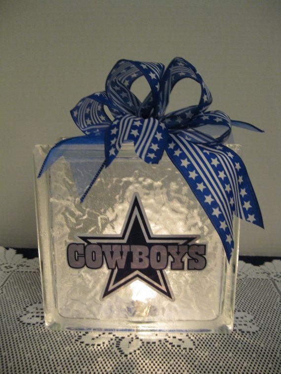 Dallas Cowboy Fans glass block