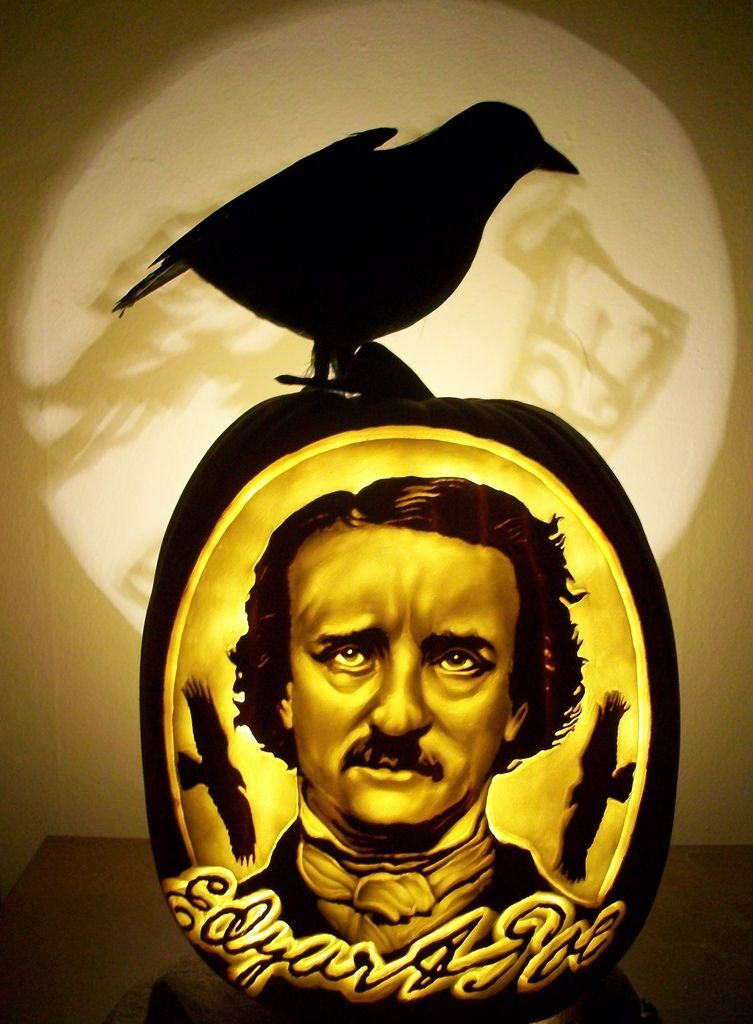 Dan Sczcepanskis Edgar Allan Poe pumpkin .