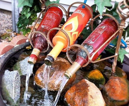 DIY Recycled Wine Bottle Ideas | Wine Bottles Recycled Into Water Fountains
