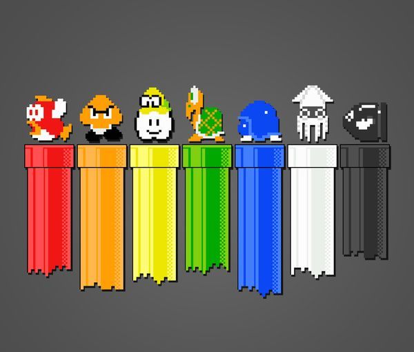 Drainbow NES Nintendo Super Mario Brothers Art Print by chrisanimations @ societ