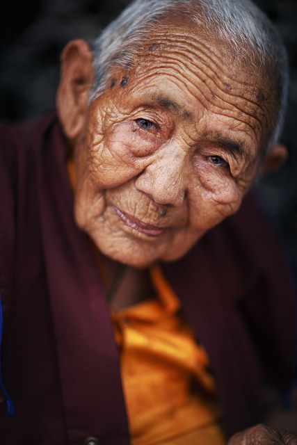 Elderly Tibetan Nun from Nepal