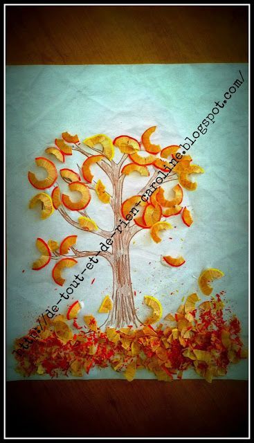 Everything and nothing: Activities for Preschool: Pencil shavings fall craft – D