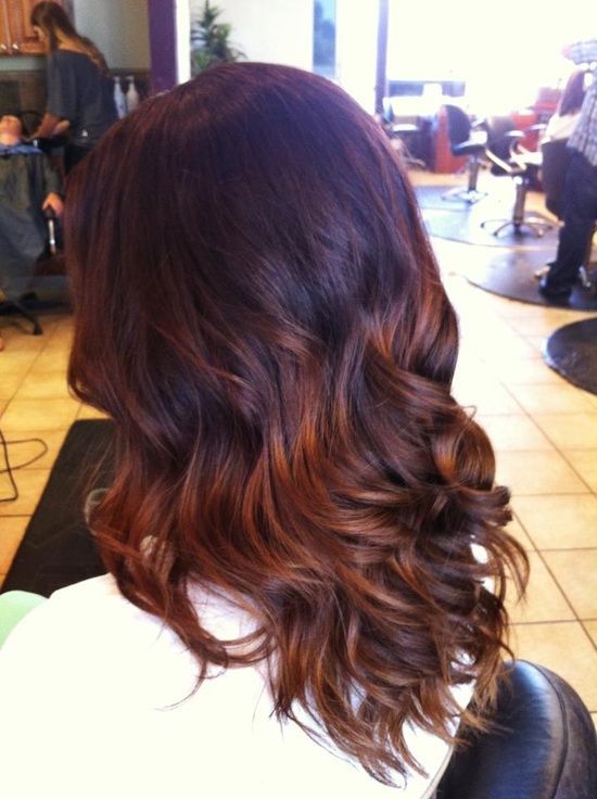 fall ombre hair – brunette with red tips- if I ever decide to color my hair agai