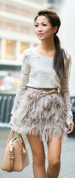 Feather Weather :: Lace Tiered Top  Delicate Skirt