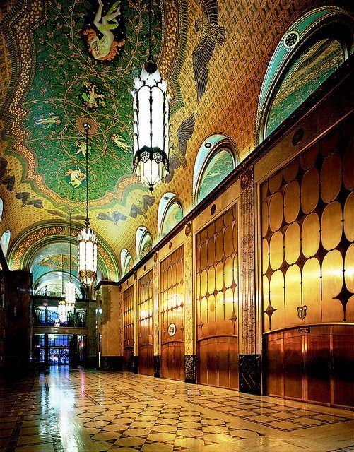 Fisher Building Lobby (1928), Detroit, Michigan. Growing up my doctors office wa
