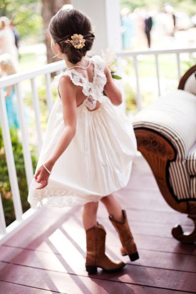 Flower girl outfit, LOVE LOVE LOVE THE COWBOY BOOTS… this is what Ariana  Zari