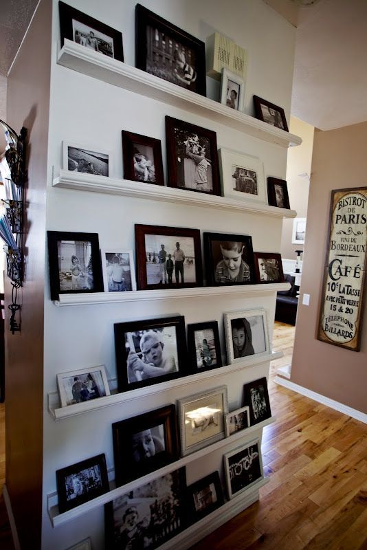 Gallery Wall – no having to drill holes in the wall, easy to move frames around!