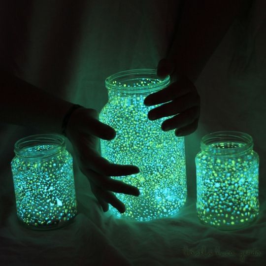 GLOWING JARS Ok had a lot of ppl asking for a step by step on these glowing jars