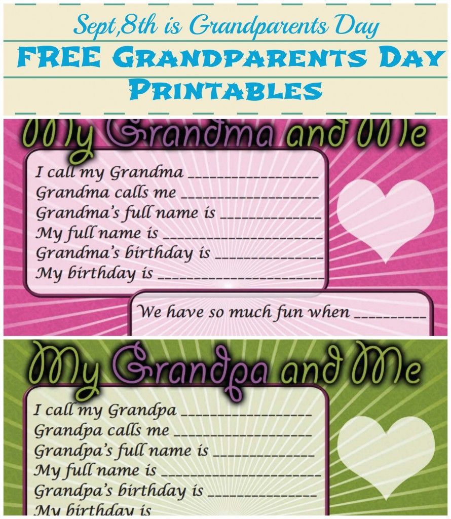 Grandparents Day Printables Grandma and Grandpa one. Put in a frame from the dol